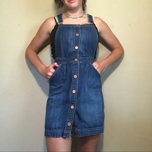 Jean overall dress